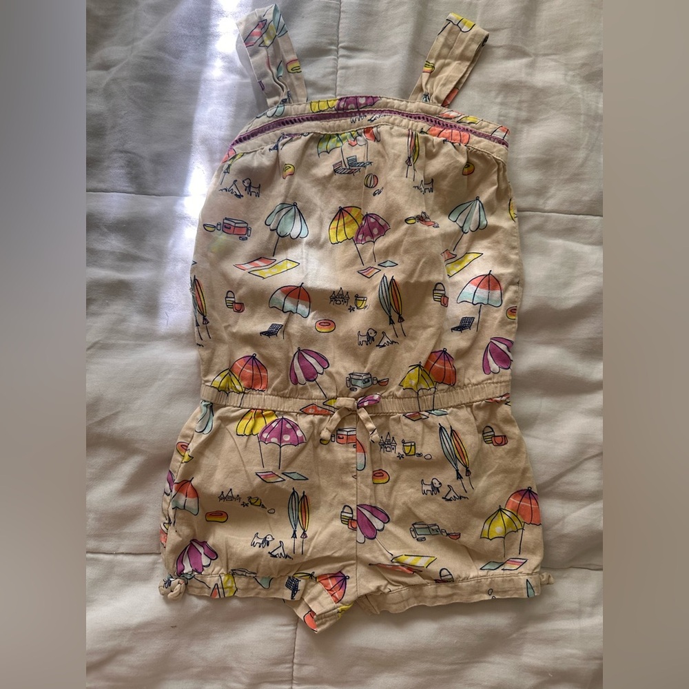 Cherokee Multicolor Beach Print Romper